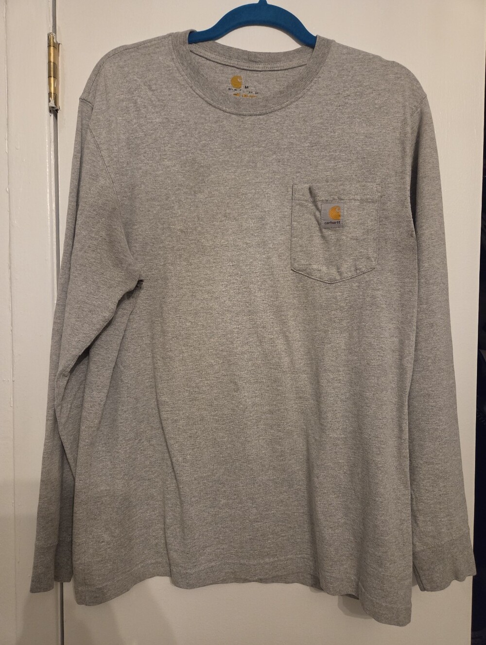 Carhartt Heather Gray Long-Sleeve Pocket Tee